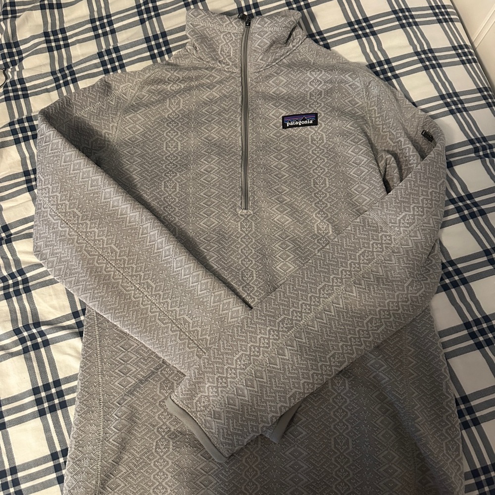 Patagonia Light Gray Textured Fleece